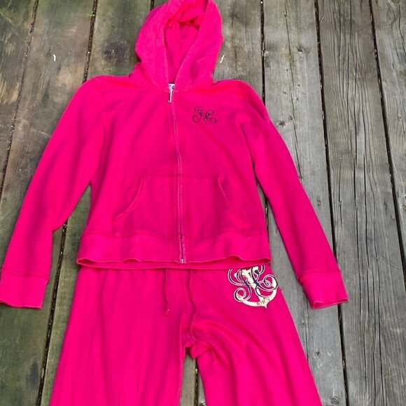 Vintage Y2K Juicy Couture Tracksuit Matching Set Pink Medium - Picture 2 of 12